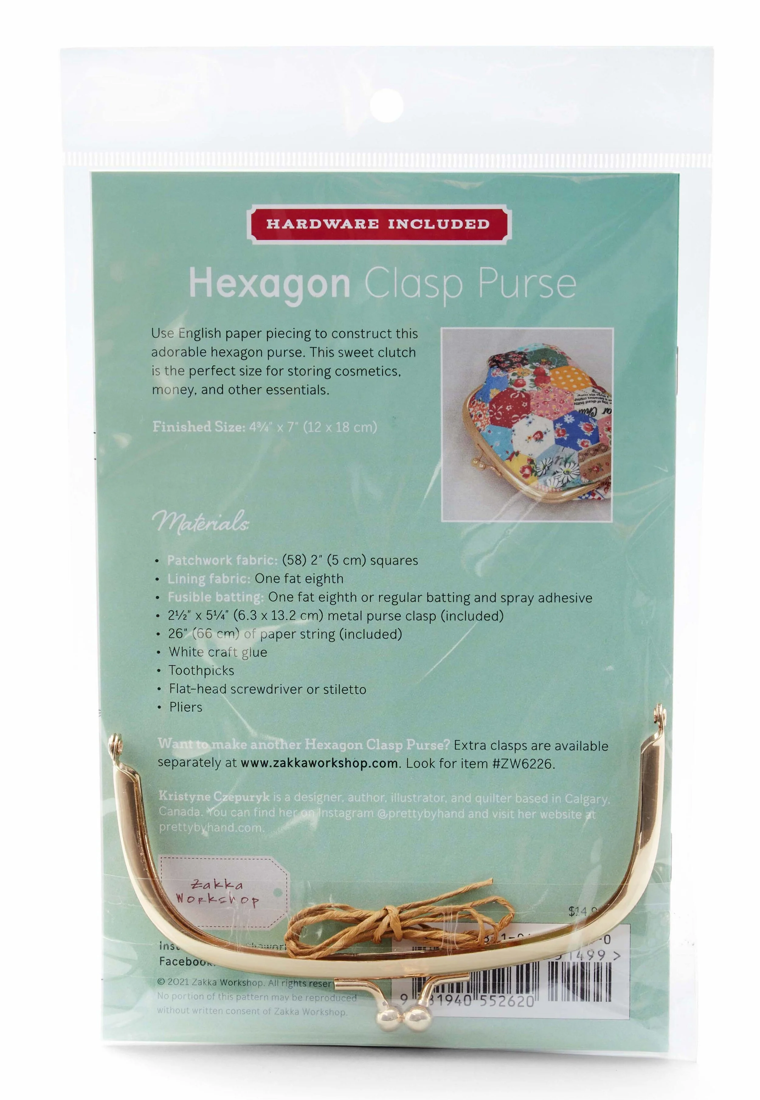 ZW2620 | Hexagon Clasp Purse — Zakka Workshop Retail
